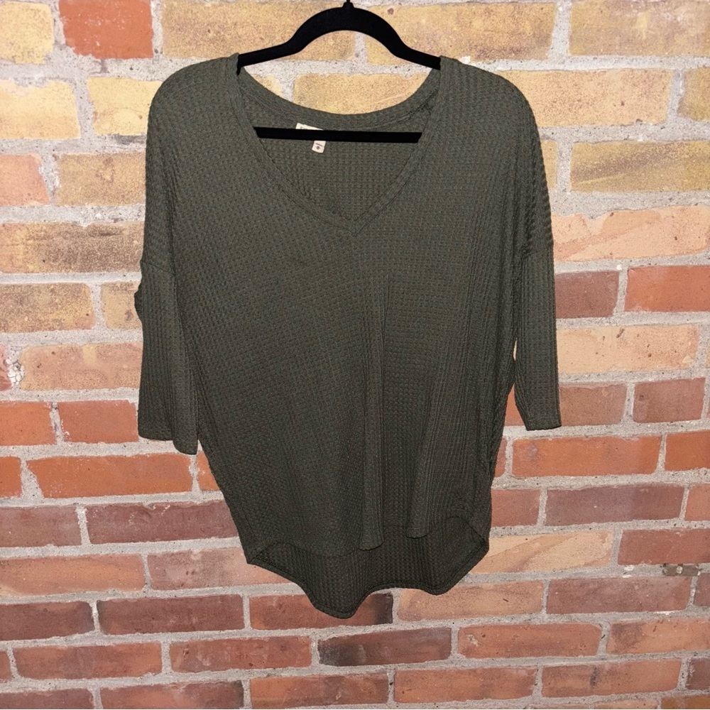 Express Forest Green Knit Top